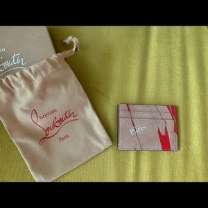 Christian Louboutin Natural Kraft Lthr cardholder